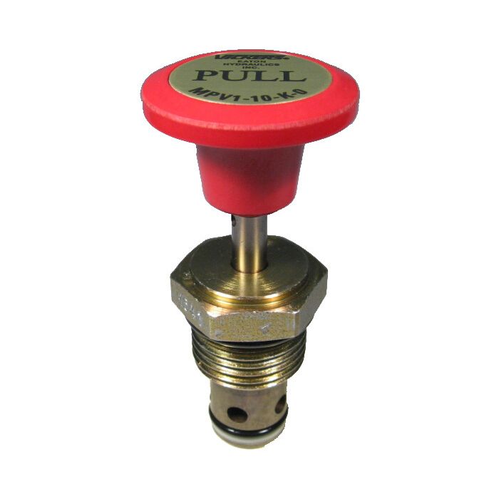 MPV1-10 Series 2-Way, 2-Position Pull-To-Open Manual Catridge Valve, To 3000 PSI & 12 GPM, Buna-N Seals